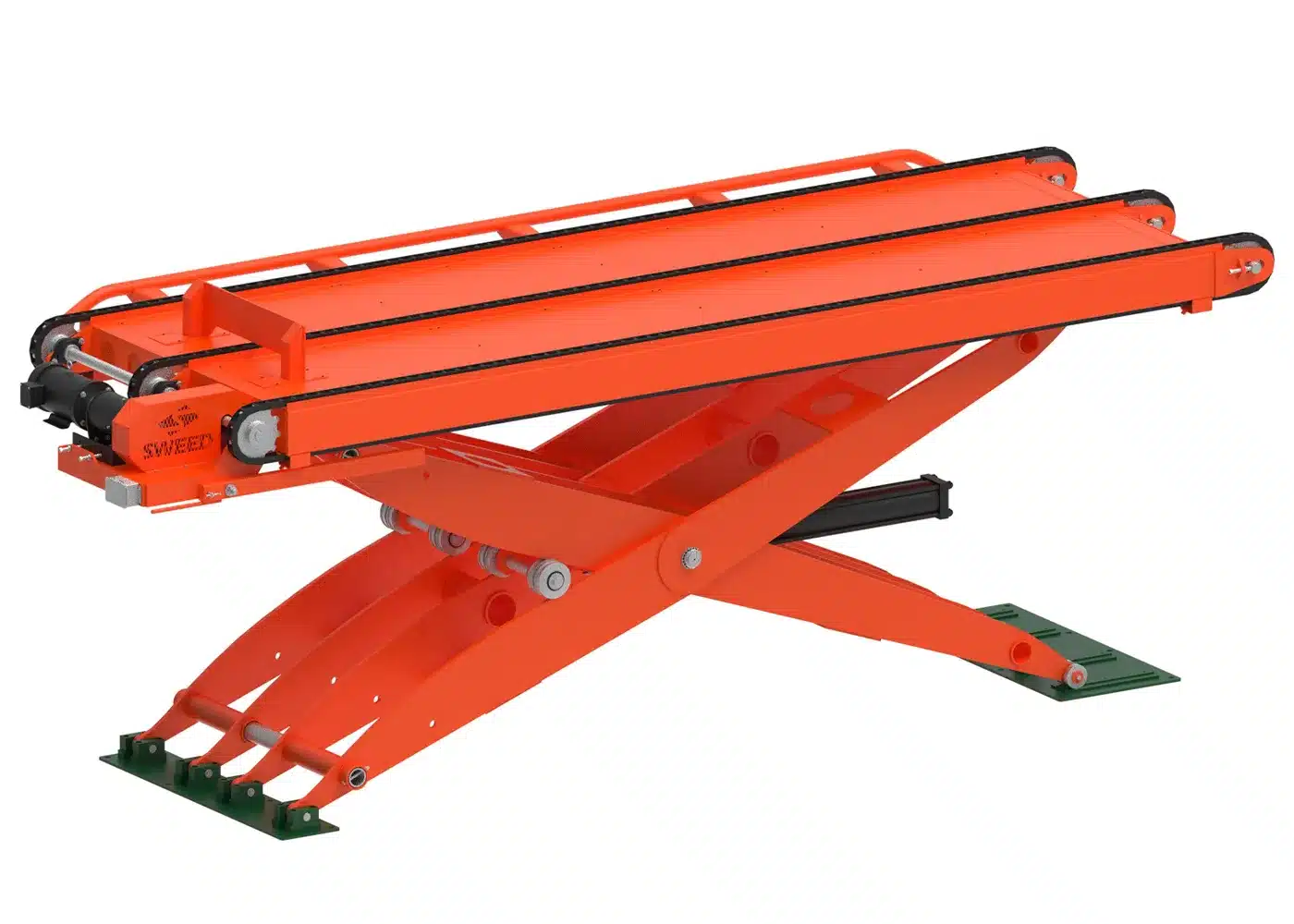 SWEED Double Scissor Hoist hydraulic lift for veneer material handling